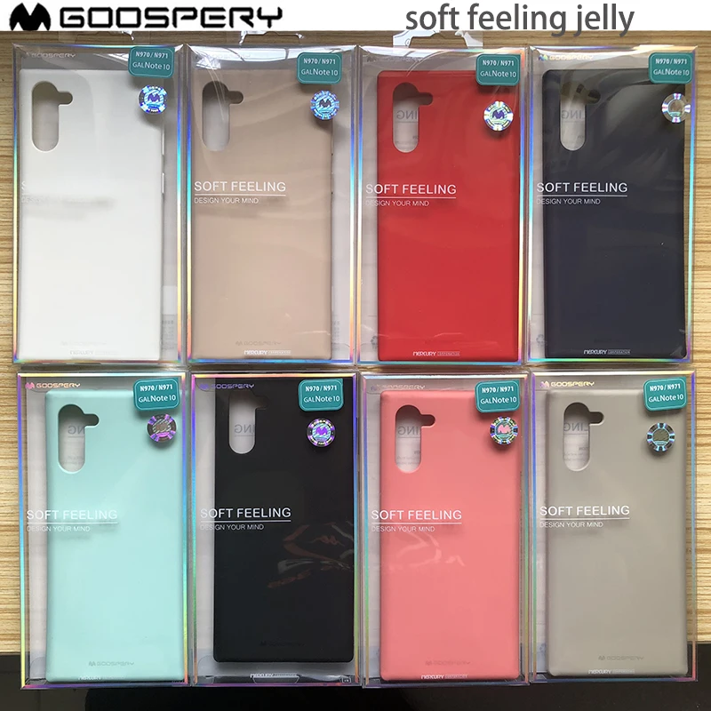 

Original MERCURY Goospery Soft Feeling Jelly Slim TPU Bumper Case for Samsung Galaxy Note 10