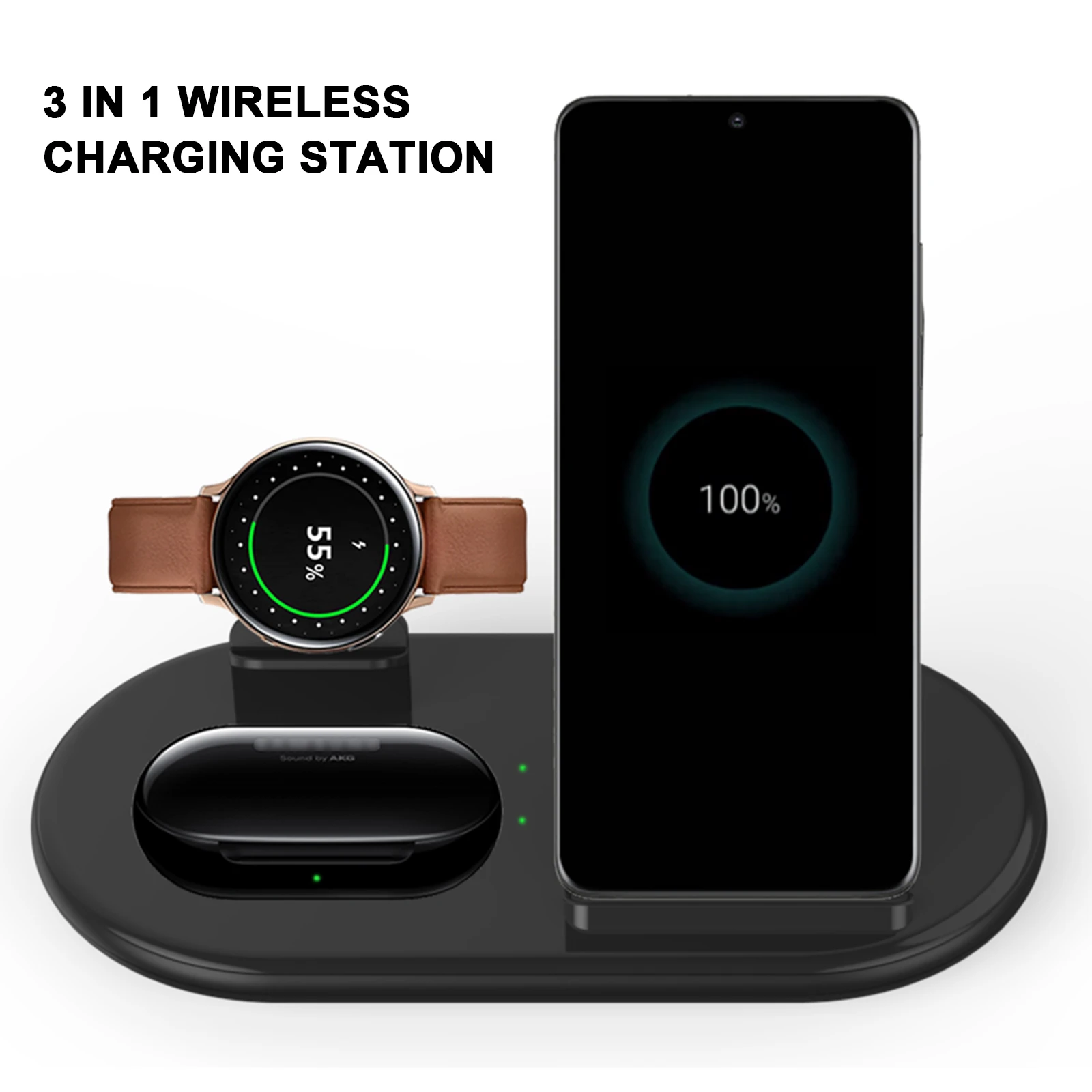 inalámbrico FD05 3 en 1, estación de carga rápida, de carga rápida inalámbrica para soporte de teléfono para teléfonos /auriculares/reloj|Cargadores| - AliExpress