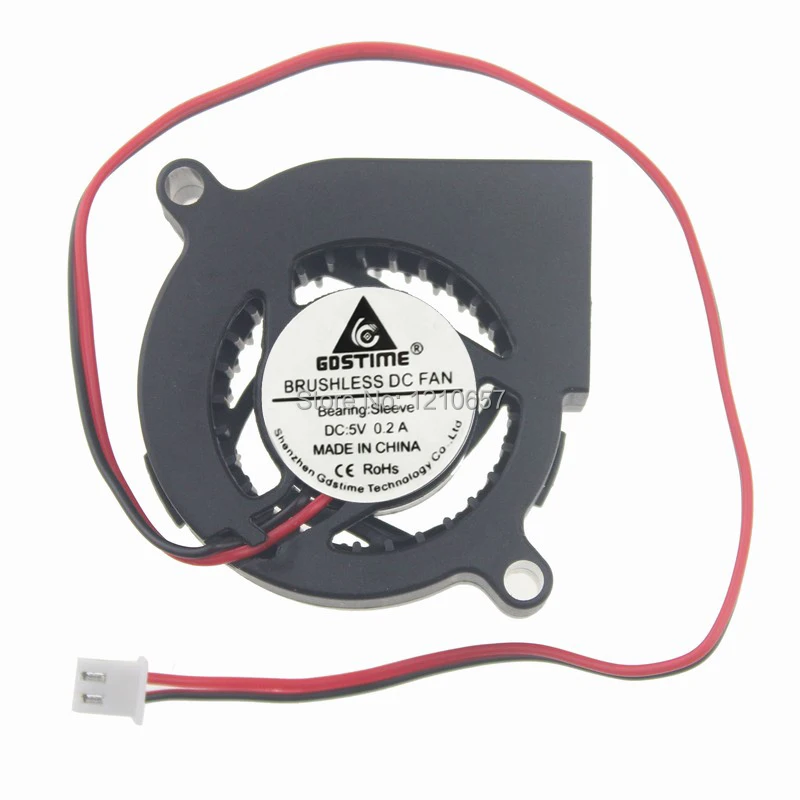 

200 шт./лот Gdstime 5020 5 в 50 мм 5 см 2-контактный бесщеточный Турбовентилятор постоянного тока, охлаждающий вентилятор