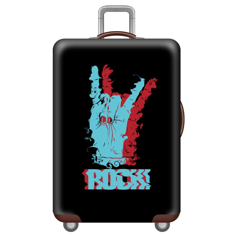 04 Luggage cover Rock style Чехол для багажа эластичный уплотненный дорожный багажный Защитный чехол Чехол для чемодана 18-32 дюймов аксессуары для путешествий - Цвет: 04 Luggage cover
