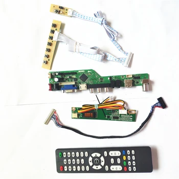 

For B141EW03 V0 V2 VGA HDMI AV USB RF LCD display panel T.V56 controller board Remote+Inverter+keyboard 1CCFL 30Pin LVDS DIY kit