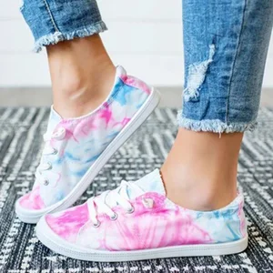 Women Flat Shoes Canvas Sewing Solid Lace Up Graffiti Ladies Fashion Shoe Women Casual Female Light Vulcanized Shoes 2020 New