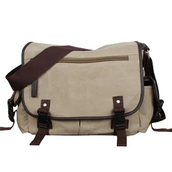 Canvas Leather Men Messenger Bags Smith Big Satchel Shoulder Bags Male Laptop Briefcase Travel Handbag
