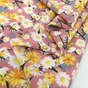 

150cm * 100cm New Micro Elastic Single Layer Impervious Women 's Small Floral Printing Fabric in Stock