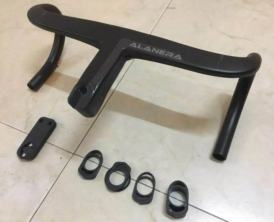 HOT!2021 ALANERA New Paint Carbon Road Handlebar Super Light Integrated Carbon Handlebar For 28.6mm Fork Steer With Spacers