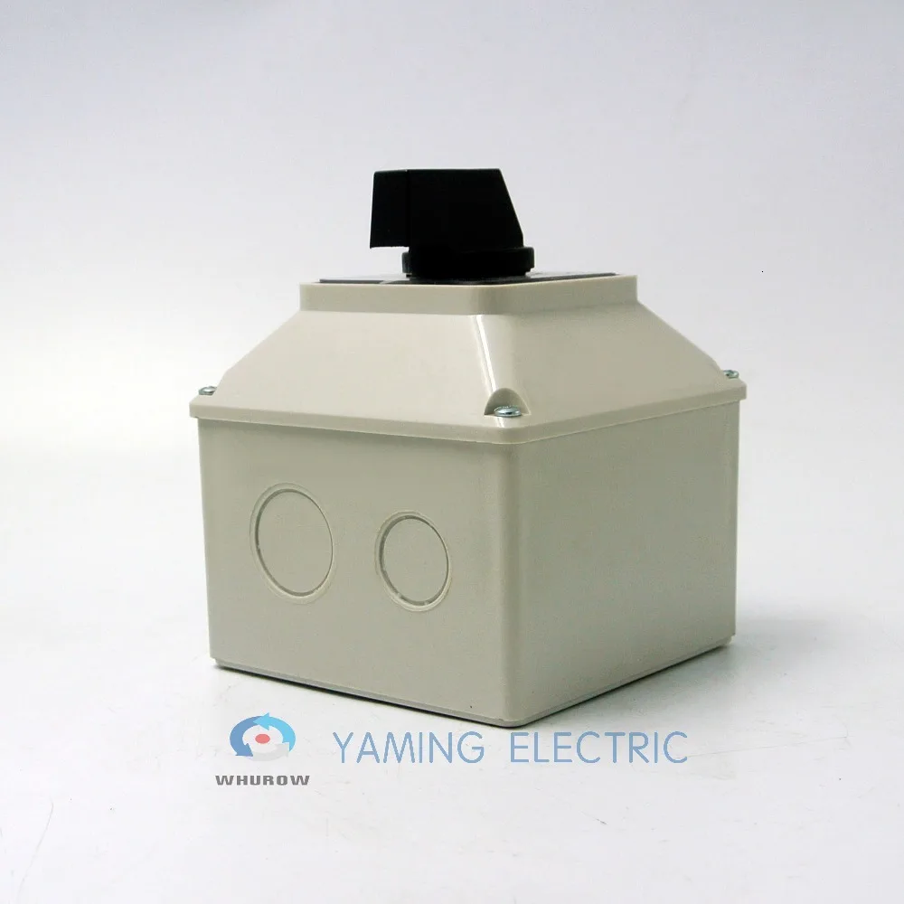 Yaming Электрический YMW26-32/3 м переключатель cam поворотный переключатель ручка 32А 3 фазы 3 положения с водонепроницаемой коробкой IP65 прерыватель
