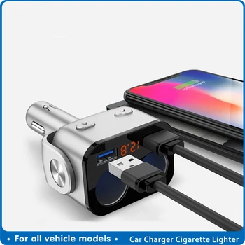 12 v usb 充電シガーライターソケットアダプタ usb 充電器デュアル qc 3.0 usb 車 chargerauto ソケットシガー