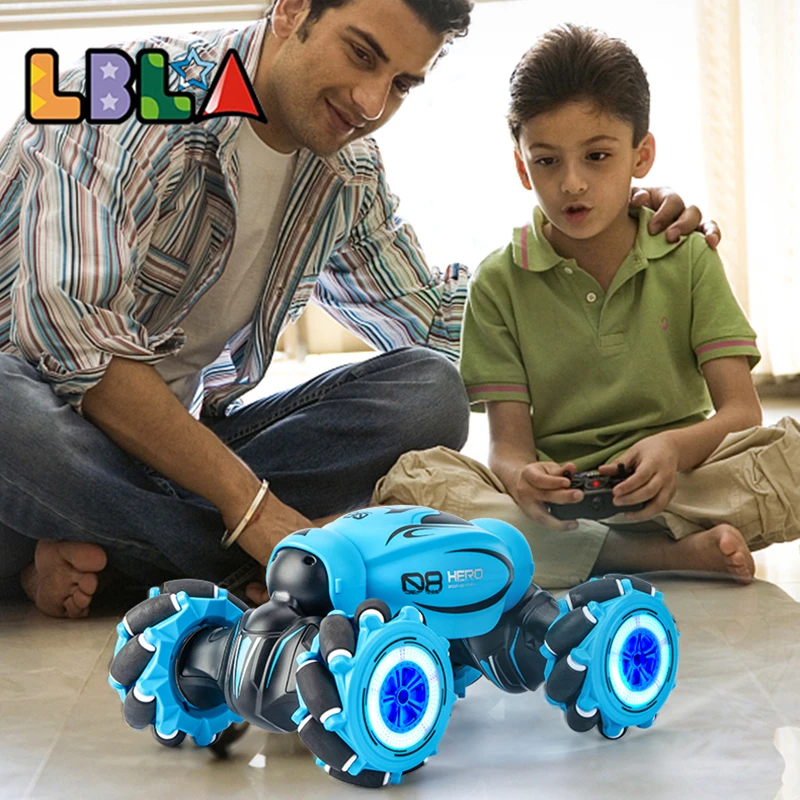 D876 1:16 4WD RC Car Radio Gesture Induction Music Light Twist High Speed Stunt Remote Control off Road Drift Vehicle Car Model