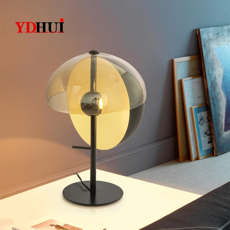 

Nordic living room table lamp glass creative bedroom bedside household model room simple post-modern sofa table lamp