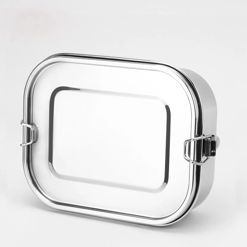 

304 Stainless Steel Preservation Lunch Box With Silicone Sealing Ring Leak-Proof Food Container Bento Box Large-Capacity Square