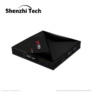 شراء2021 الرقمية مربع التلفزيون الذكية أندرويد Rockchip RK3399 DDR3 4GB RAM 64GB ROM فك التشفير استقبال X99 4K مع واي فاي مشغل الوسائط Type-C
