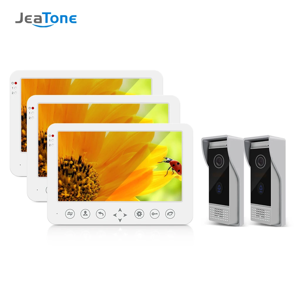 

Jeatone 10Inch Video Intercom for Home HD Wired 2x960p Video Doorbell 1x Monitor IR Night Vision Motion Sensor for Home Security