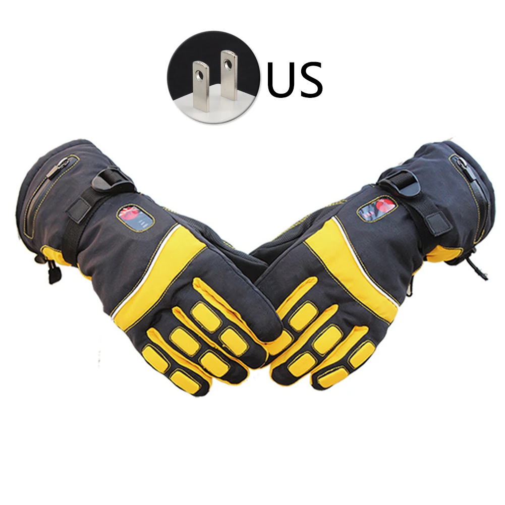 

Camping Adjustable Temperature Waterproof Climbing Winter Electric Warm Outdoor Skiing Sports Gloves Reflective Strip Women Men