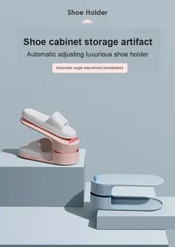 

Double-layer Slippers Shoes Rack Durable Adjustable Shoe Organizer Space Saving Cabinet Closet Stand Shoes Storage Rack Shoebox