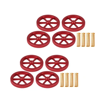 

8Pcs Screws Nuts Heat Bed Leveling Spring Knob Part Components 3D Printers Parts Print Platform Calibration Accessories