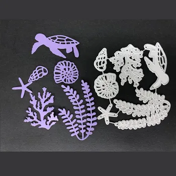 

metal cutting dies cut die mold Seaweed turtle decoration Scrapbook paper craft knife mould blade punch stencils dies
