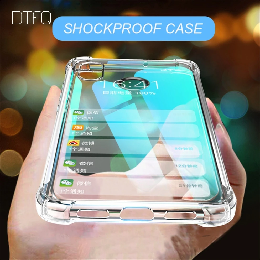 DTFQ противоударный чехол для Xiaomi Redmi Note 8 Pro 7 6 прозрачный ТПУ силиконовый 5 7S |