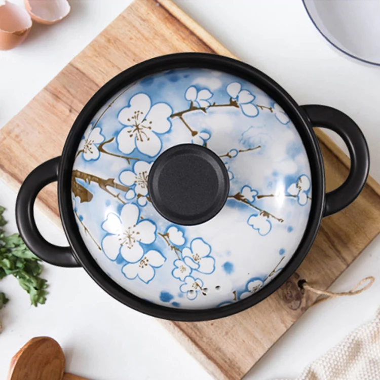 

Casserole stew household soup rice ceramic pan gas cooker high temperature earthenware cooking pot saucepan saucepot