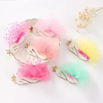 

1000PCS Fashion Princess Swan Headdress Children Flamingo Hairpins