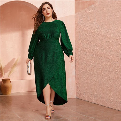 plus size green maxi dress