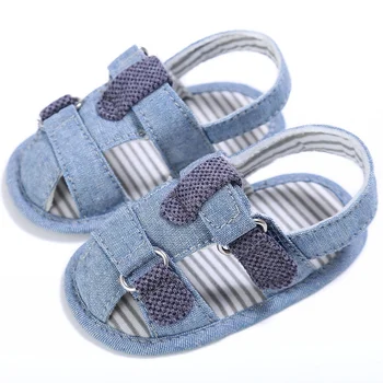 

2020 Toddler Baby Boy Girl Breathable Denim Hollow Shoes Newborn Infant Soft Sole First Walkers