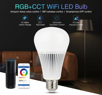 

MiBOXER YB1 9W RGB+CCT Wifi Led Bulb 2.4G Wireless Led Lamp 2700K-6500K Dimmable 2 in 1 Smart Mi-Light Led Light AC100-240V