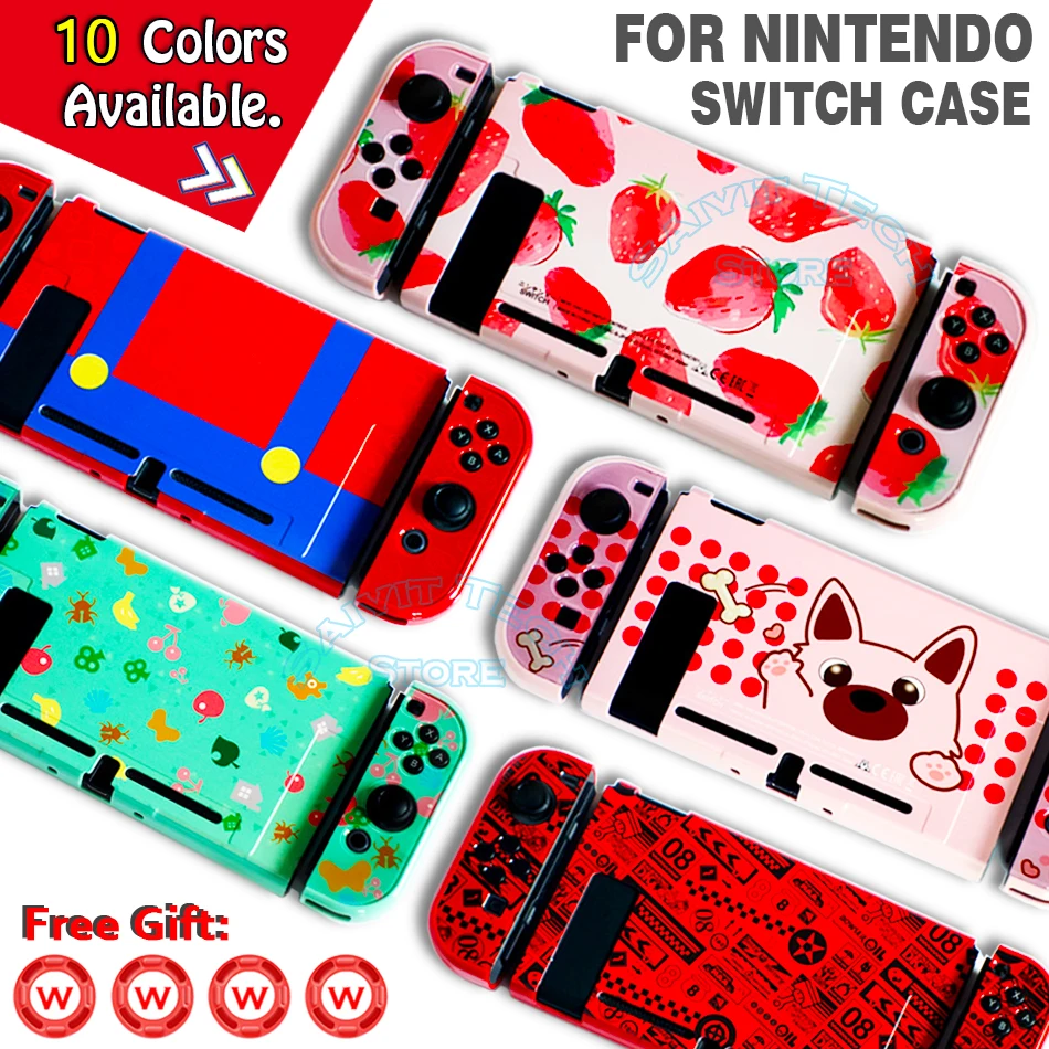 

For Nintend Switch Colored PC Hard Case Cover NS Cute Pattern Shell Colorful Skin Direct Docking for Nintendo Switch Console