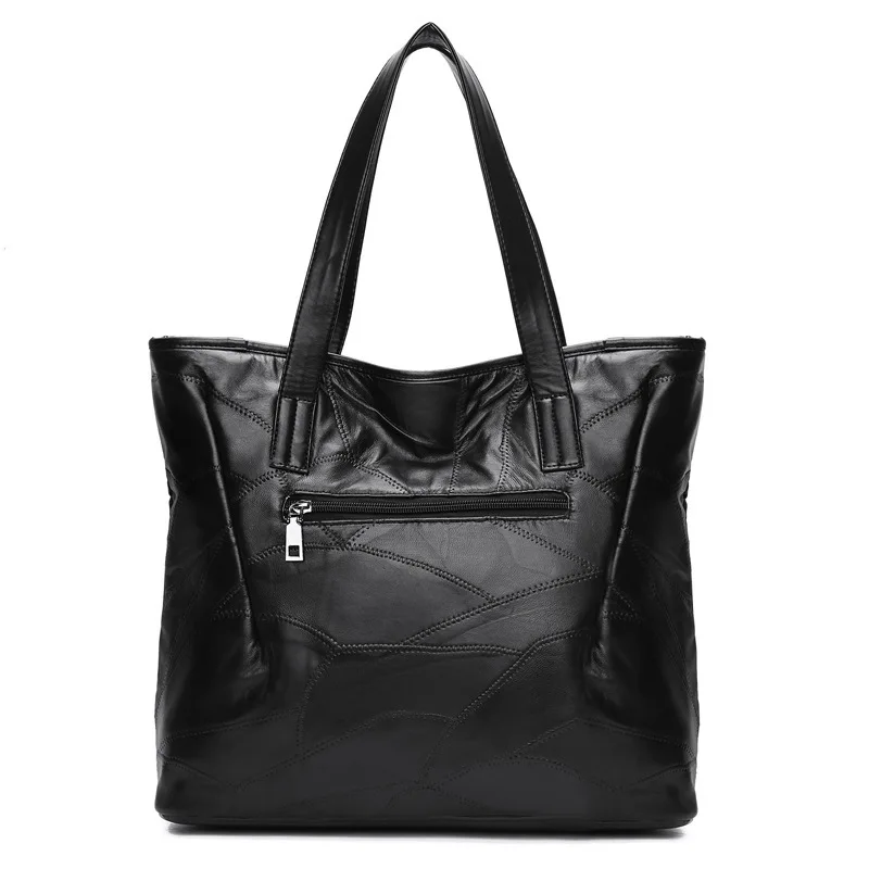 

2019 Europe And America Sheepskin Tote Bag New Style WOMEN'S Leather Bags Large Capacity Handbag Versitile Fashion Shoulder Larg