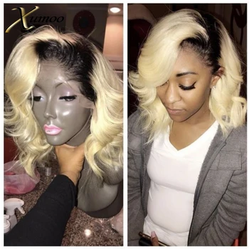 

XUMOO Cheap Remy Hair Blonde Lace Front Wig Bob Human Hair Wig Blonde Wig Human Hair Bob Lace Front Wigs For Black Women