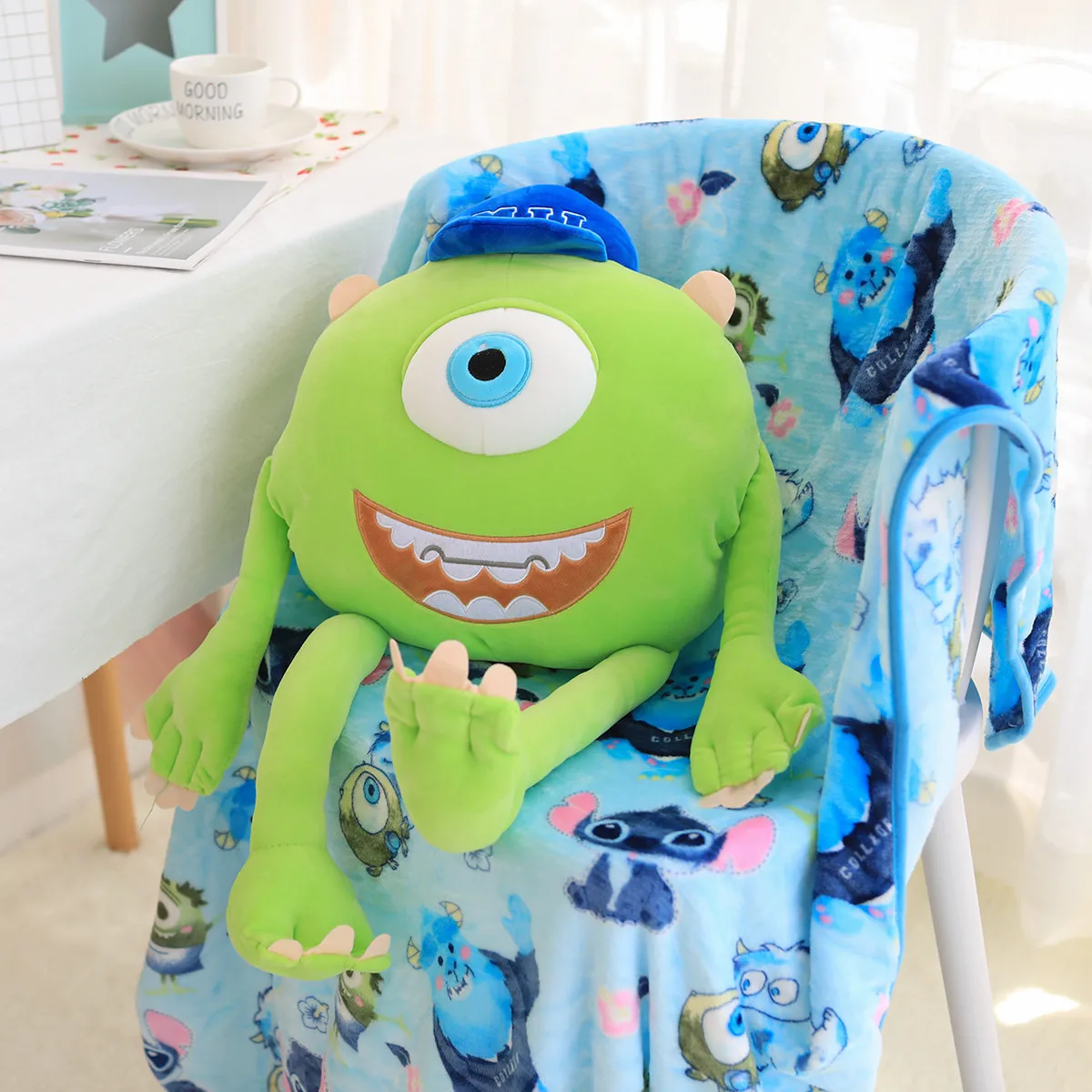 3 шт./компл. 40/45/60 см забавные Monsters Inc Плюшевый Монстр Майк Вазовски+ Джеймс П. Теплые сапоги ручной работы одеяло плюшевый Салливан игрушки для детей, подарок