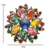 Wuli&baby Luxury Crystal Sun Flower Brooches For Women 2022 New Weddings Office Party Brooch Pins Gifts ► Photo 2/6