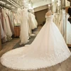SL-5061 Off the Shoulder Wedding Bridal Dress Ball Gown  Embroidery Lace applique Boho Wedding Dress 2022 ► Photo 3/6
