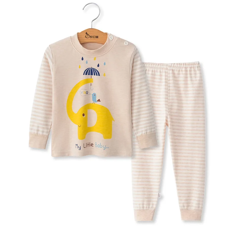 Пижамный комплект для маленьких детей, осенний комплект одежды для детей, Рождественская одежда для сна, пижамы с рисунками для мальчиков, одежда для сна для девочек, пижамы для малышей - Цвет: S-01