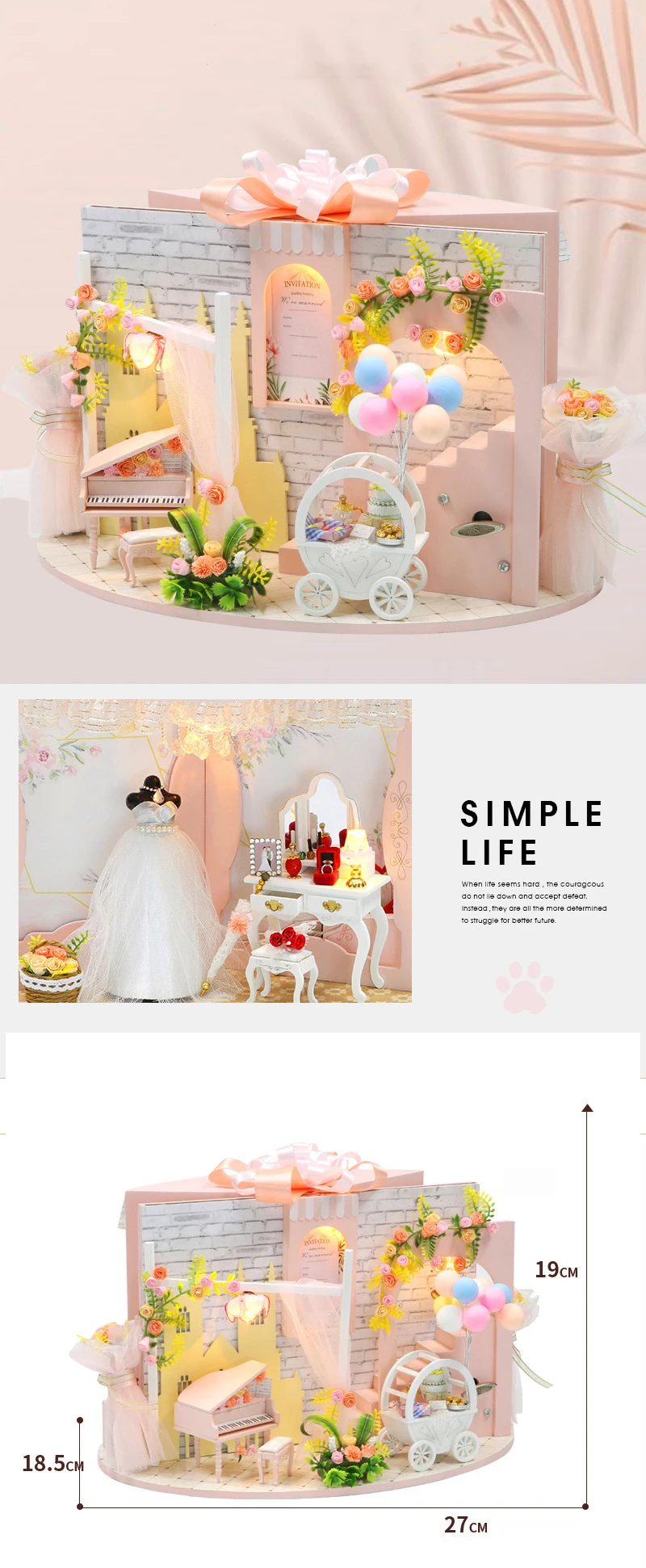 Lovely Invitation DIY Miniature Kit 1 Hf65ef2bbdfa9414e8d9631d46b9a30fbq - Dollhouse Australia