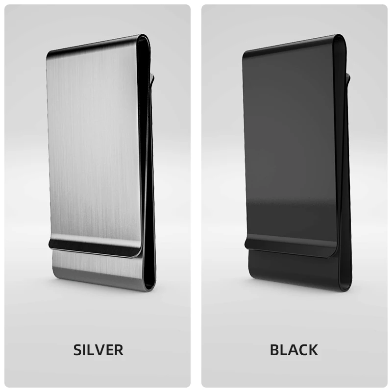 Metal Money Clip 6.3*3CM Lettering Double Layer Metal Money Clips Stainless steel Double Sided Credit Card Money Holder Bill Cash Clamp