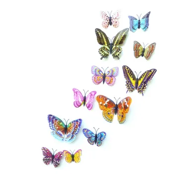 

12pcs Luminous 3d Butterfly Wall Stickers Cute Butterflies Art Decals For Home Room Wall Decoration Refrigerator Stickers A