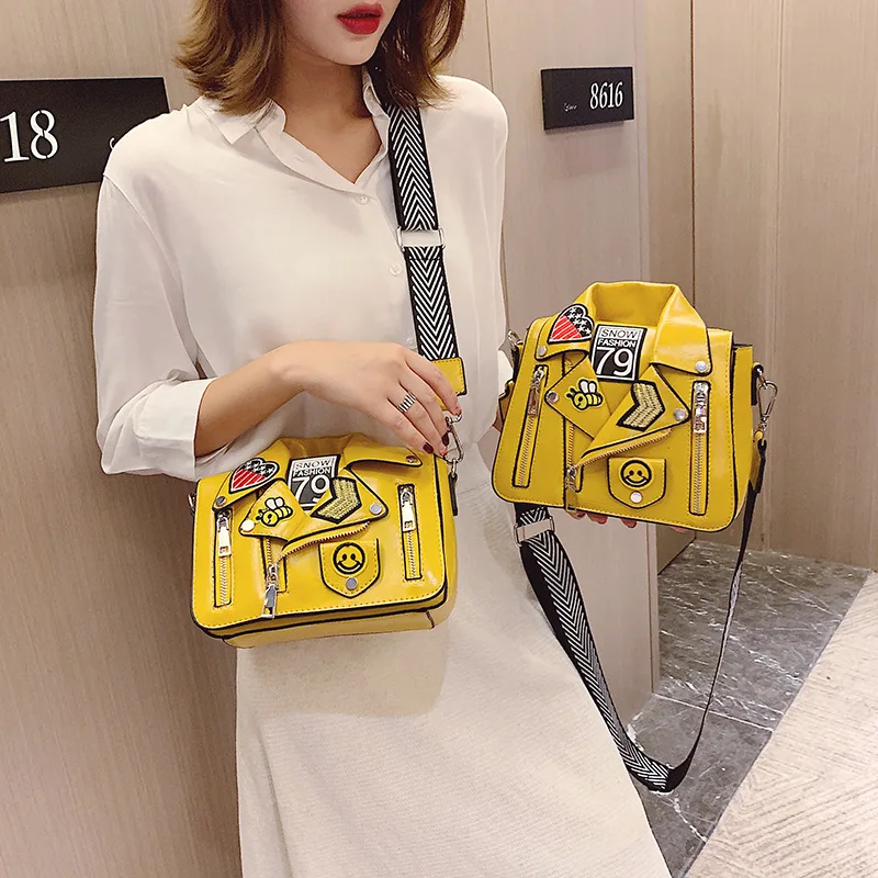 

JIULIN 2019 new bee medal dress (size) small square bag with one shoulder slanted women's bag