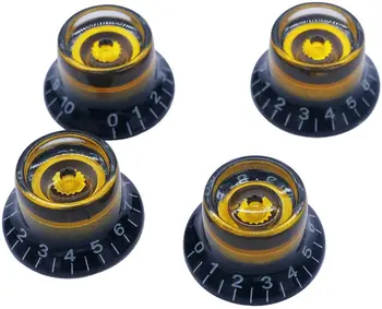 

4PCS Custom Bell Knobs Custom Electric Guitar Bass Top Hat Knobs Speed Volume Tone AMP Effect Pedal Control Knobs