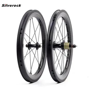 

SILVEROCK Carbon 16inch 349 External 5-7 Speed Wheelset for Brompton 3Sixty Folding Bicycle 38mm High Profile Wheels