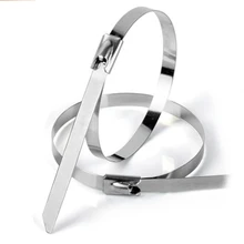 10Pcs Heavy Duty Self-Locking Stainless Steel Cable Ties Multi-Purpose Metal Locking Ties for Home Office Garage Workshop