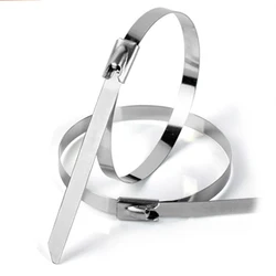 10Pcs Heavy Duty Self-Locking Stainless Steel Cable Ties Multi-Purpose Metal Locking Ties for Home Office Garage Workshop