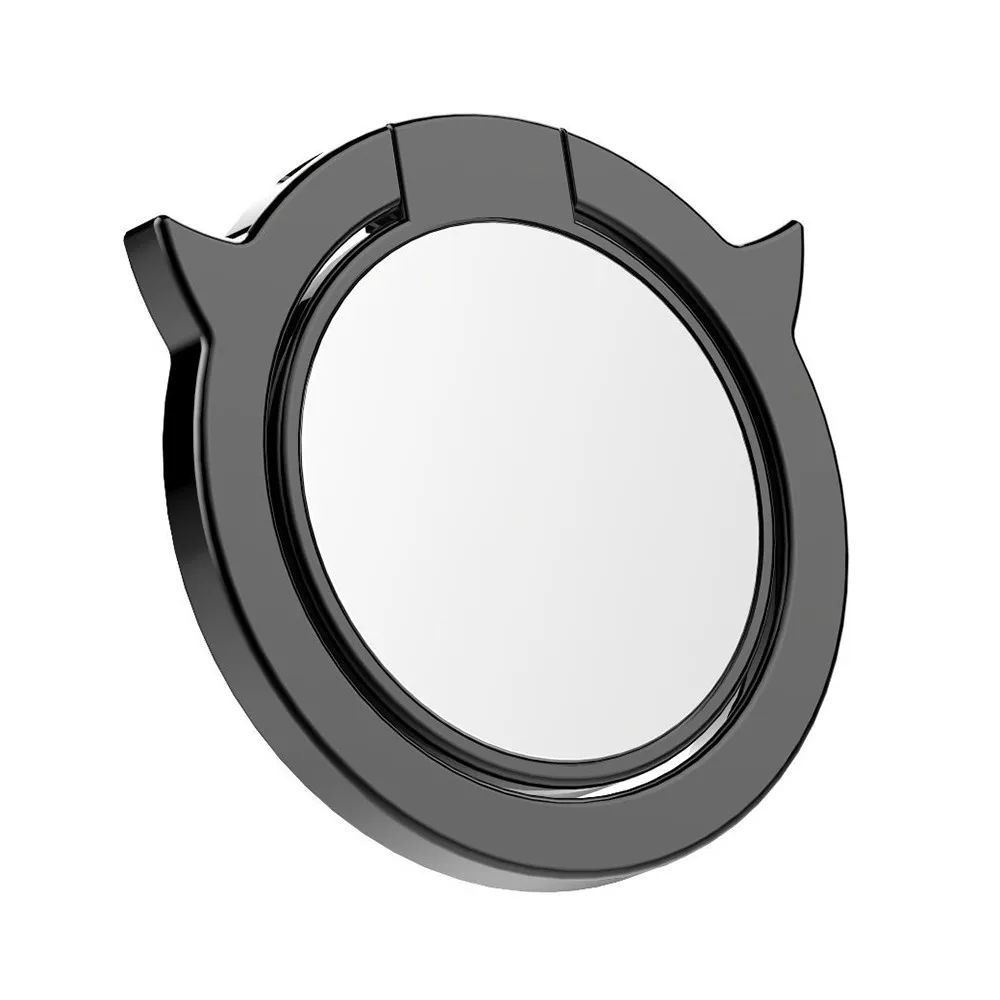 

Mobile Phone Finger Ring Holder Stand Mirror Demon Design Zinc Alloy 360 Degree Rotating Phone Mount For Magnet Holder