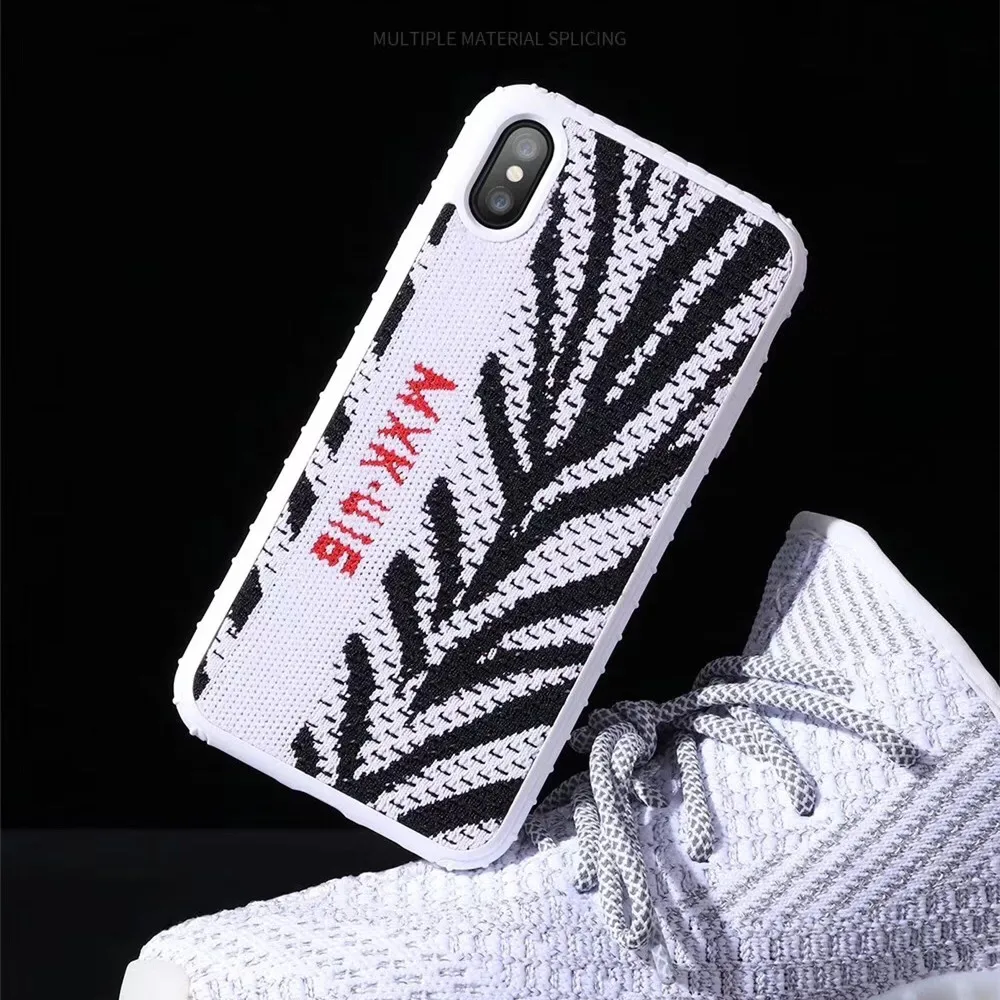 Супер спортивный роскошный силиконовый чехол Kanye West BOOST 350 V2 для iPhone Xs XR 11 Pro Max 6s 7 8 plus модный трендовый белый чехол s