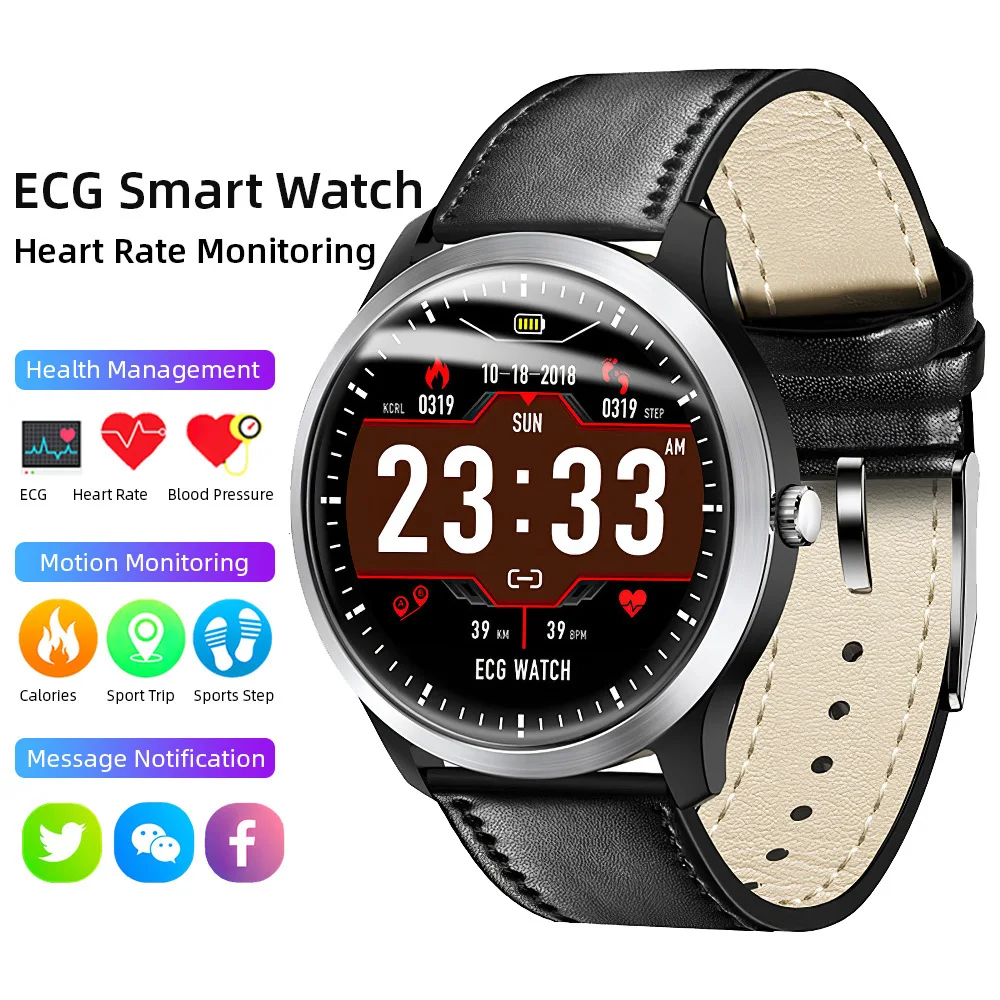 Мужские и женские наручные Смарт часы с ЭКГ умный браслет спортивный трекер