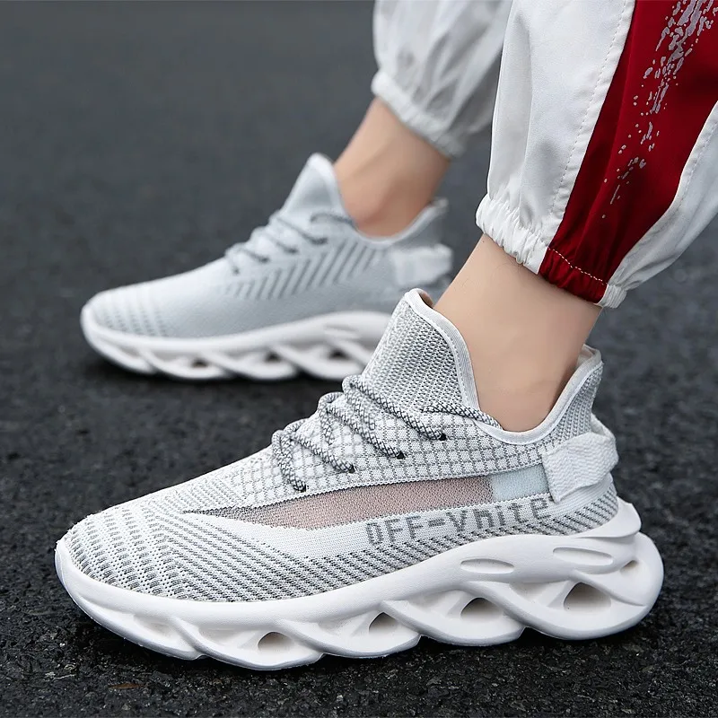 

Off white shoes Sneakers men Fashion Sport shoes Men Sneakers Running Luminous Light Breathable Casual 4 colors shoes Plus size