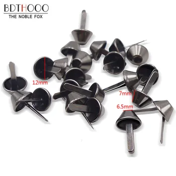 

100pcs/lot 12mm Metal Crafts Purse Feet Rivets Studs Pierced for Purse Handbag Punk Rock Rivets Bag Feet Leather DIY Accessories