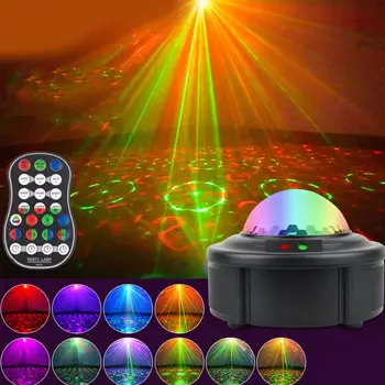 

LumiParty 90 In one Voice-Activated Starry Projection USB Water Flame Light Lamp Rotating Projection Night Light for Kids Gift