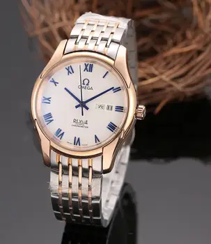 

Omega- Luxury Automatic Mechanical Stainless Steel Strap wristwatch classic business dress men watch 16