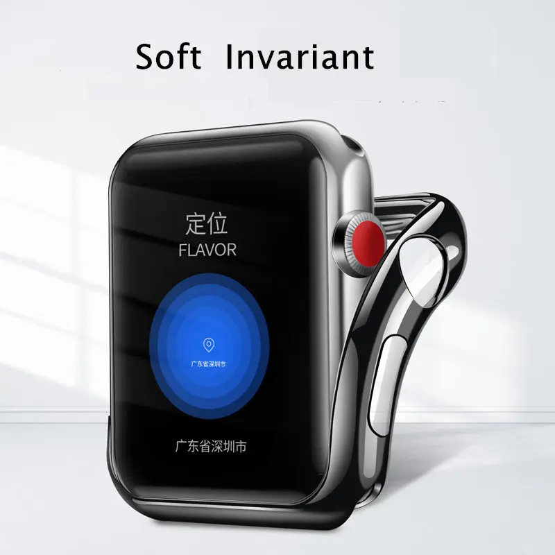 ТПУ бампер для Apple Watch 5 4 чехол 44 мм 40 мм iWatch 3 2 1 ремешок 42 мм 38 мм Защитная крышка для экрана аксессуары