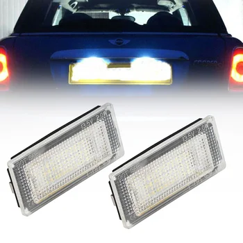 

6500K White Canbus LED License Plate Lights Lamps For MINI Cooper S MK1 R50 R52 R53 Licence Number Plate Light